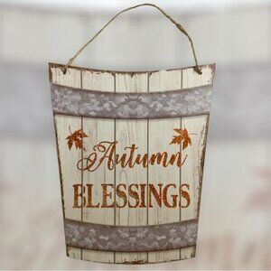 Autumn Wall Hanging Decor Thanksgiving Farmhouse Vintage Style Bucket Shape